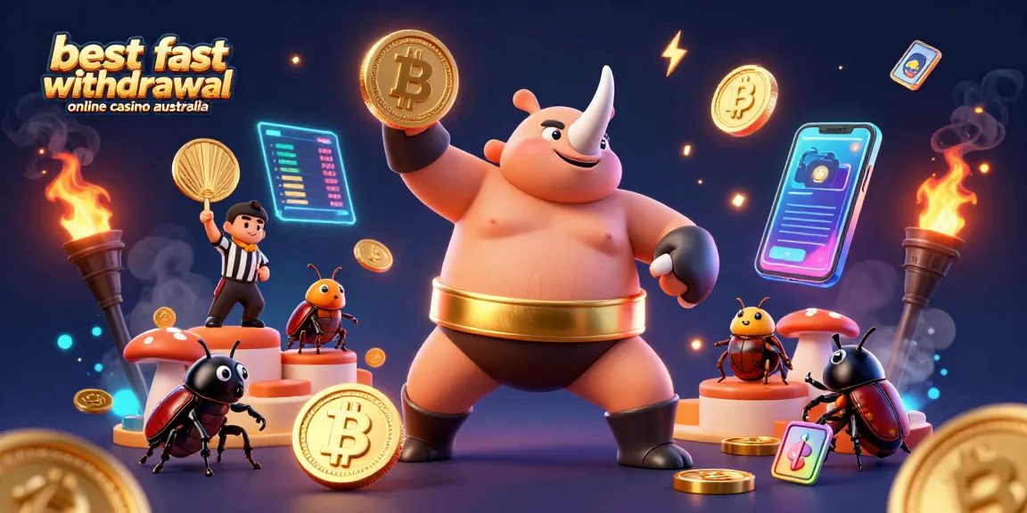 Experience the thrill at the best fast withdrawal online casino Australia with dynamic 3D characters and vibrant casino elements.